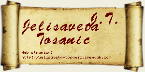 Jelisaveta Tošanić vizit kartica
